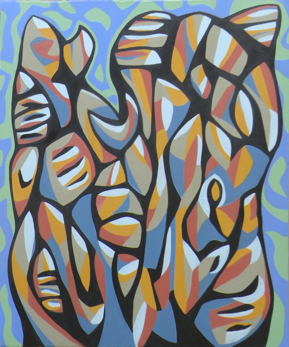 Futurescape - acrylic on canvas, 48" x 40", 2018