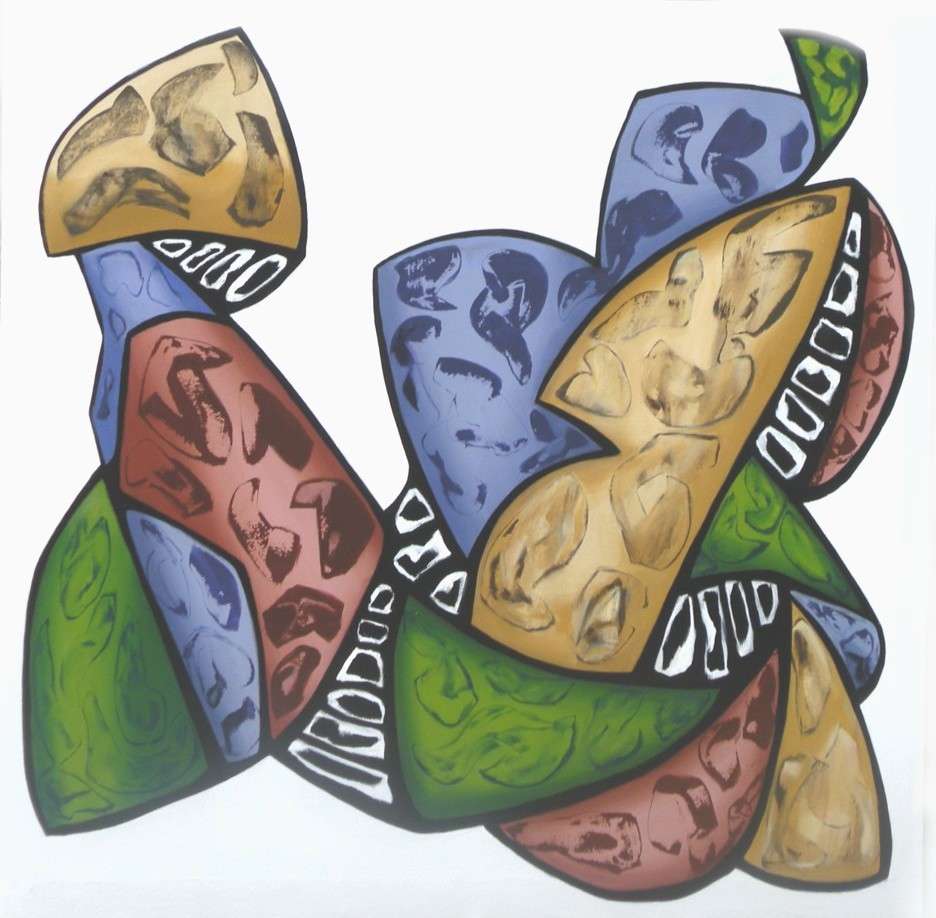 acrylic on canvas, 52" x 52", 2016