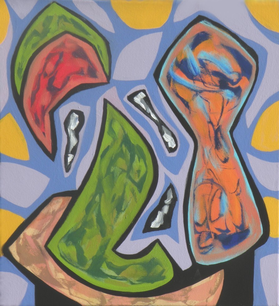 FLORAL STILL LIFE acrylic on canvas, 28" x 24", 2016