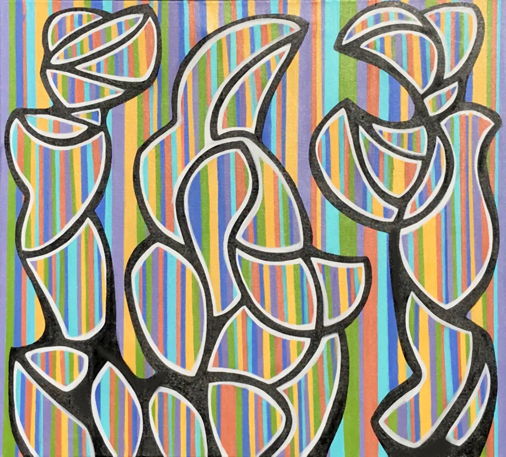 Optical Dancers
acrylic on canvas, 34" x 36", 2020